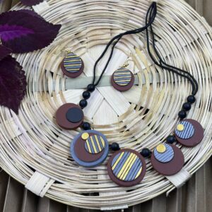 6_(2) Mayur || Terracotta Hand Printed Jewellery