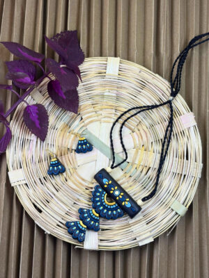Neelambara Kala Terracotta Necklace Set | Handmade Clay Jewellery for Women | Matee
