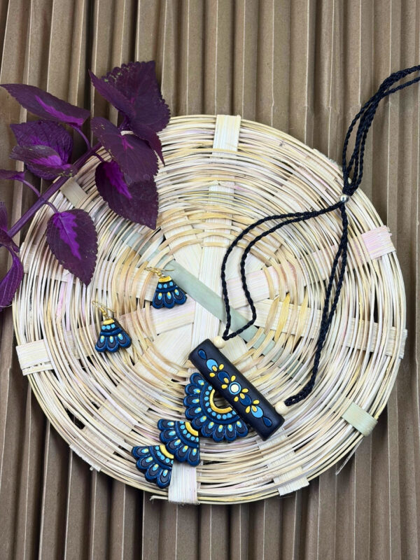 Neelambara Kala Terracotta Necklace Set | Handmade Clay Jewellery for Women | Matee