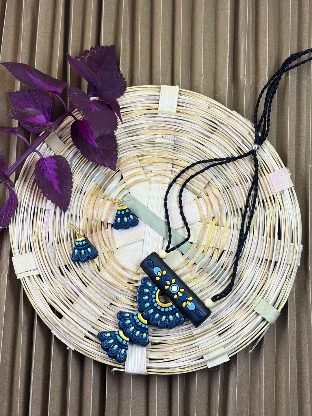 Neelambara Kala Terracotta Necklace Set | Handmade Clay Jewellery for Women | Matee