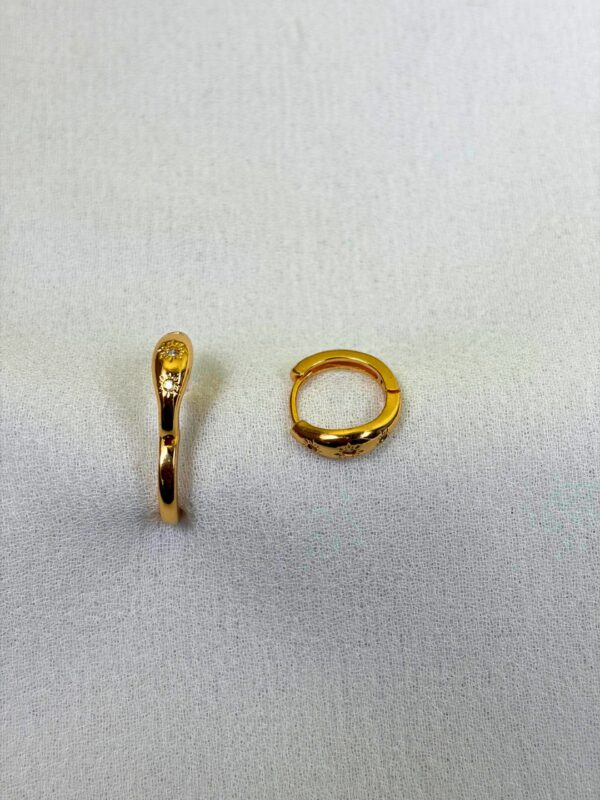 Mini Spark Studded Hoop Earrings