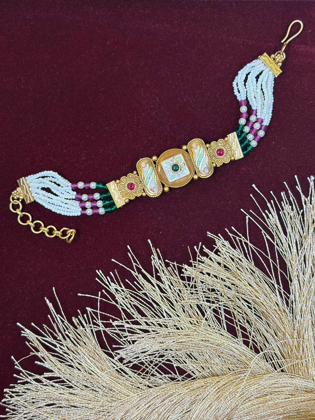 Valeriana Royale Pearl & Crystal Heritage Bracelet