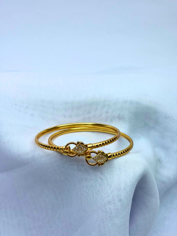 Ketki Micro Gold Diamond Motif Adjustable Bracelets