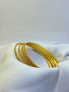 Aura Micro Gold Classic Textured Bangles Set