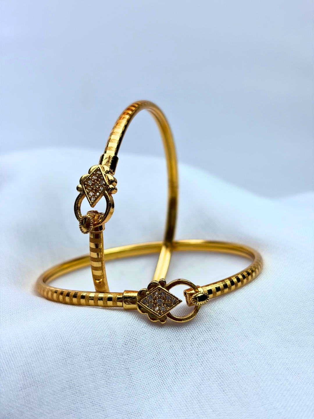 Ketki Micro Gold Diamond Motif Adjustable Bracelets