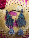 SurMayura Oxidised Jhumka Earrings