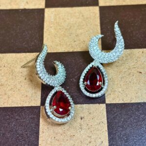 Celeste Crystal Curve Hoop Earrings