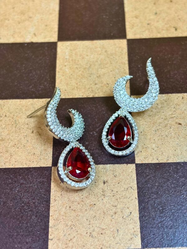 Celeste Crystal Curve Hoop Earrings