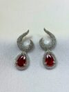 Celeste Crystal Curve Hoop Earrings