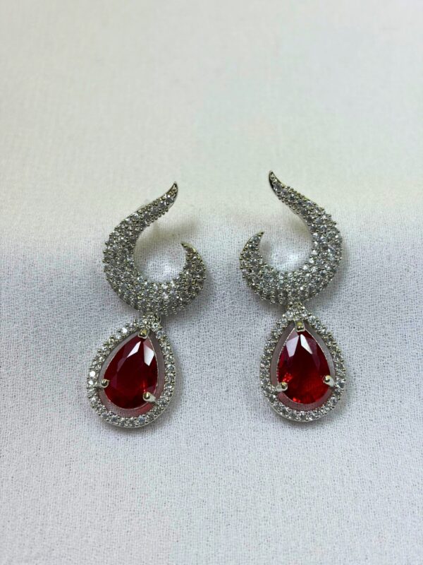 Celeste Crystal Curve Hoop Earrings