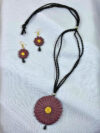 Pushparika Bloom Terracotta Necklace Set | Handmade Floral Clay Jewellery for Women | Matee