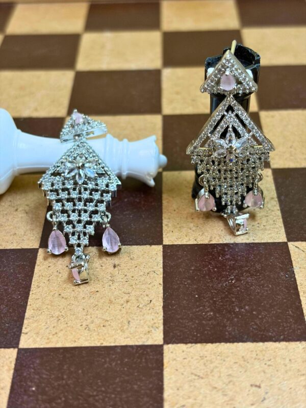 Blush Prism Drop Statement Earrings