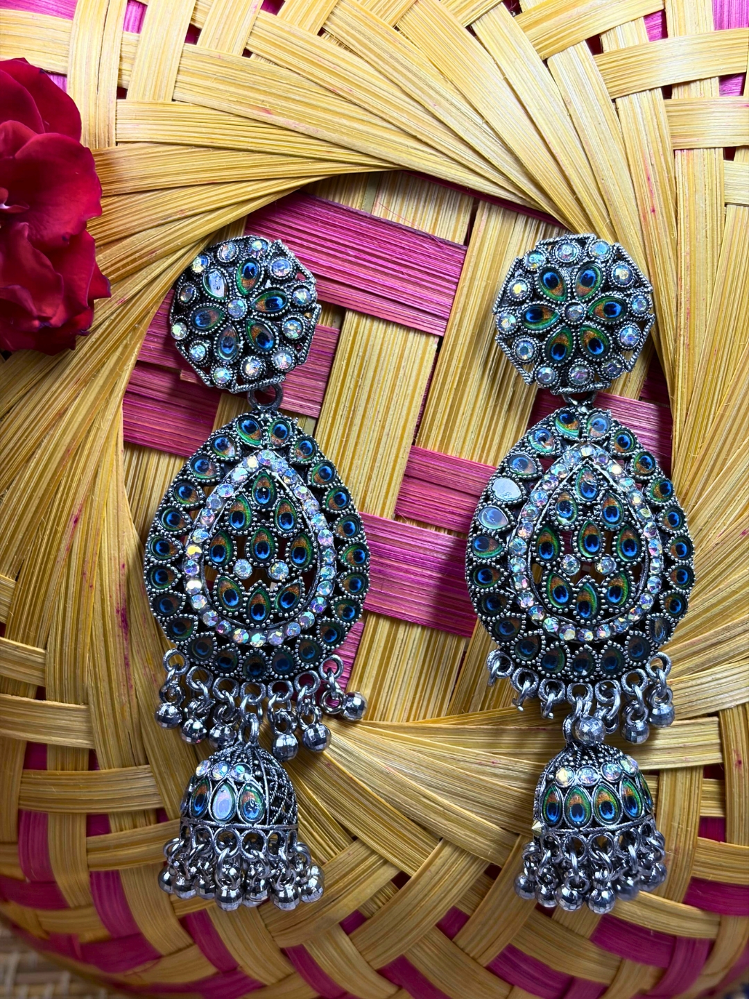 11 (2) VanMayura Oxidised Jhumka Earrings