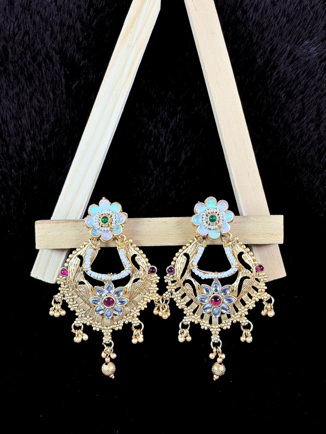 Savya Gold-Finish Earrings