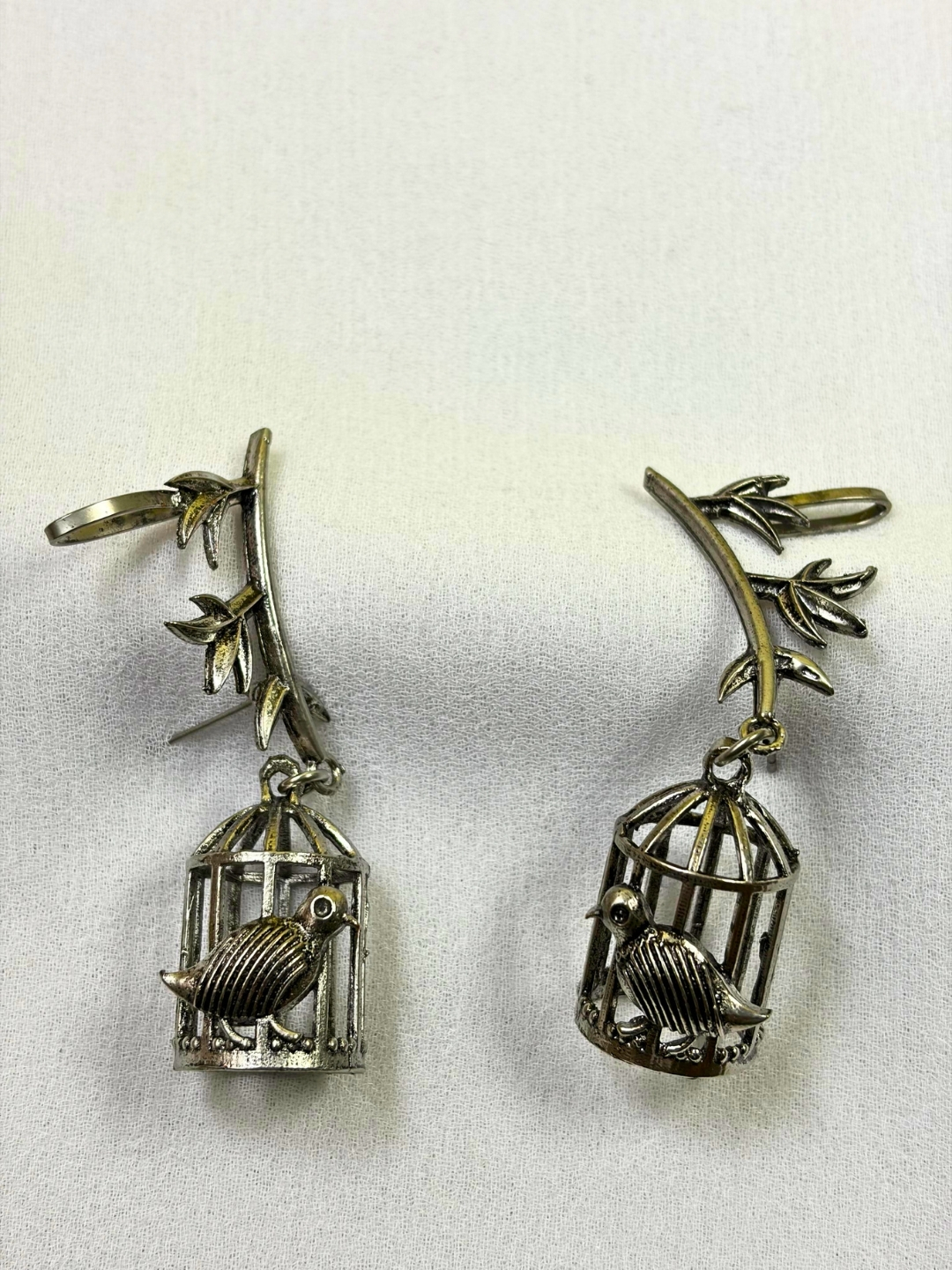 Birdcage Charm Statement Earrings