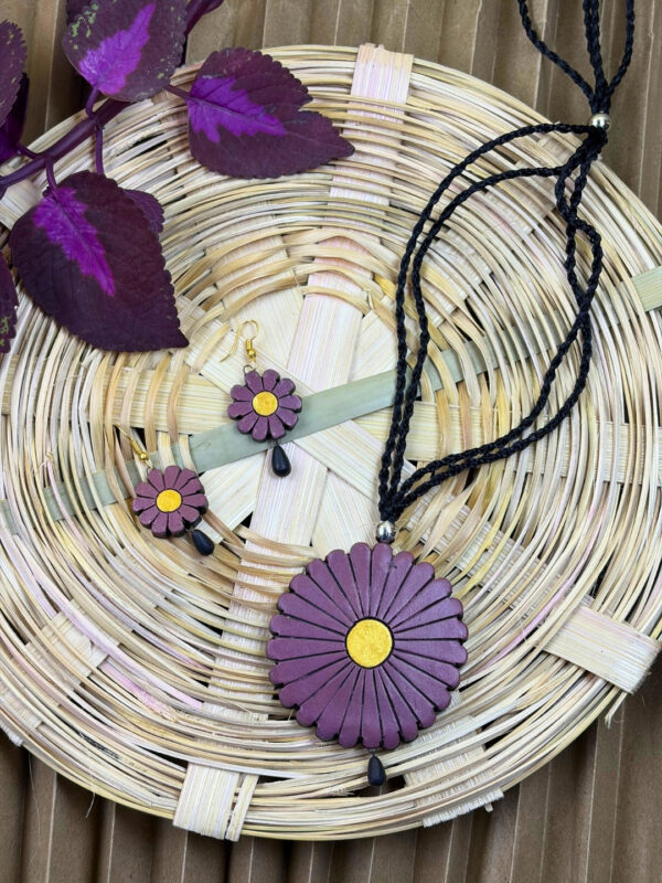 Pushparika Bloom Terracotta Necklace Set | Handmade Floral Clay Jewellery for Women | Matee