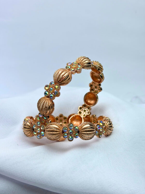 Rivana Rose Gold Crystal Bloom Kada