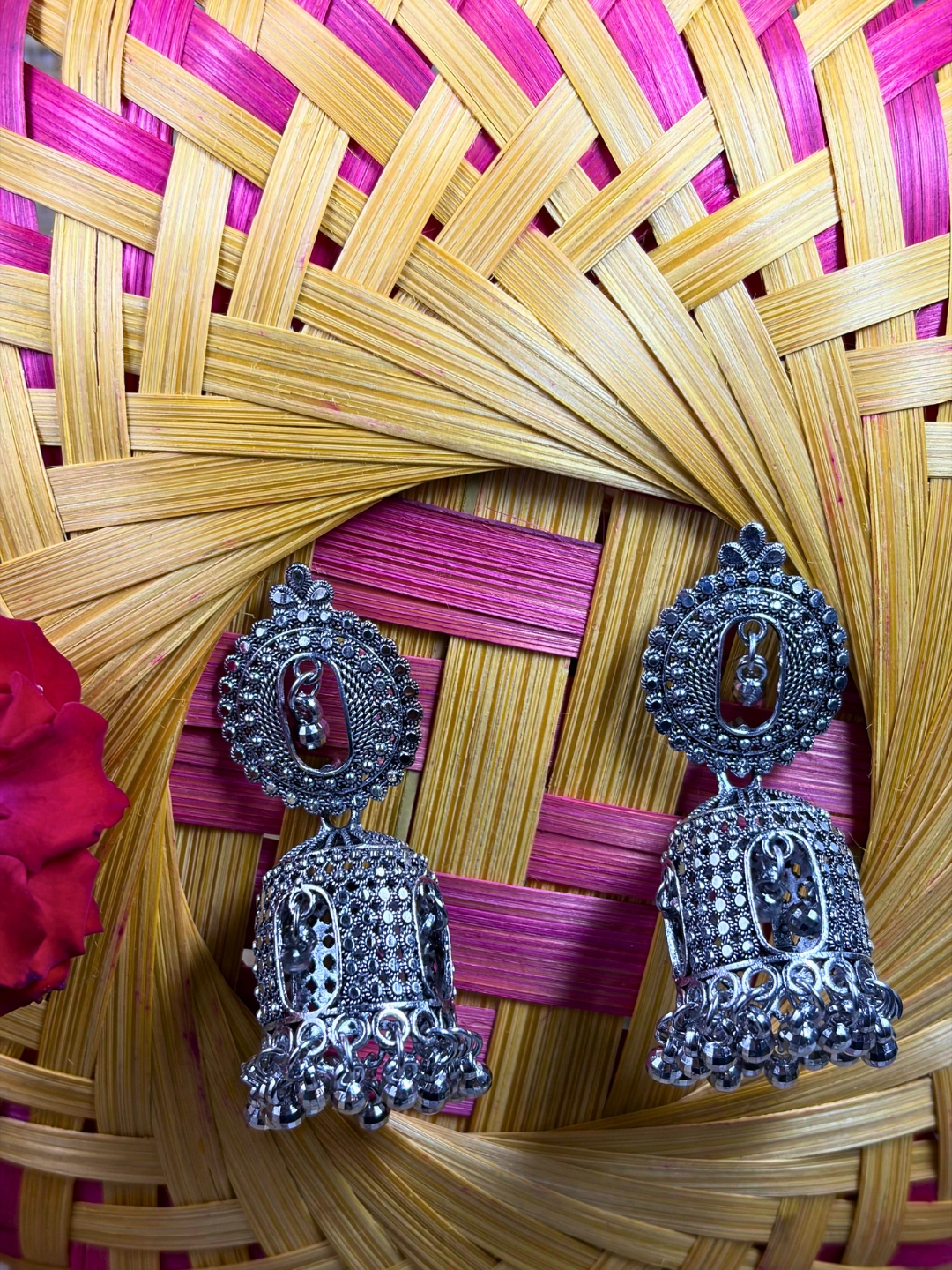 12 (2) Shehnai Oxidised Jhumka Earrings