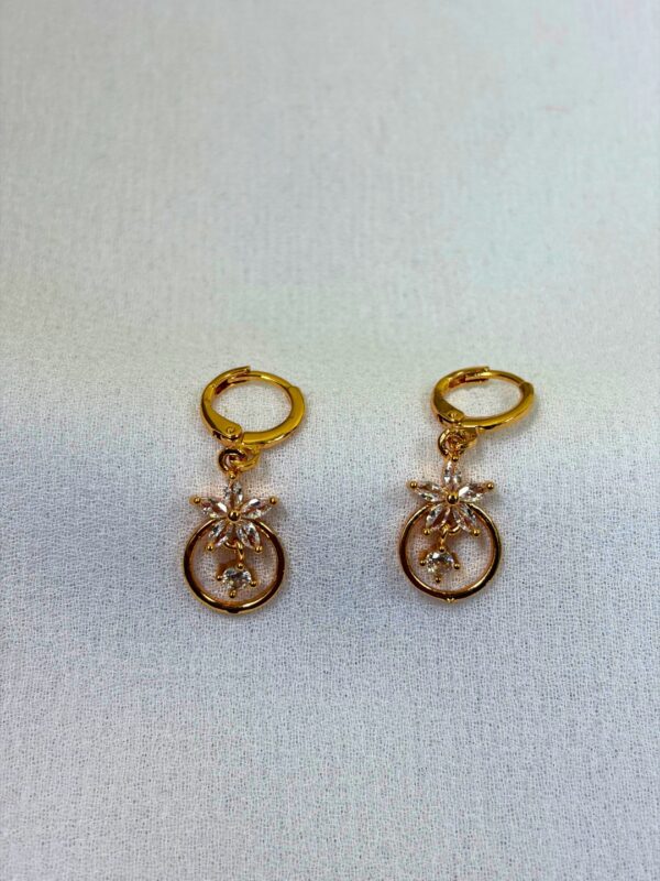 Aurora Bloom Charm Hoop Earrings