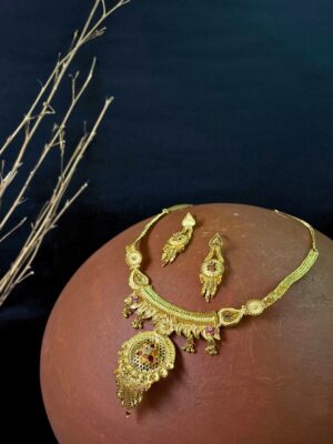 Muskan One Gram Short Necklace Set
