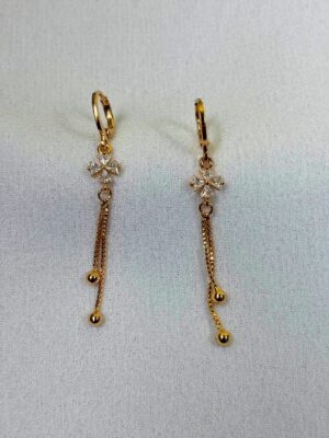 Starlight Tassel Drop Hoop Earrings