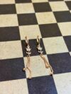 Golden Tulip Tassel Hoop Earrings