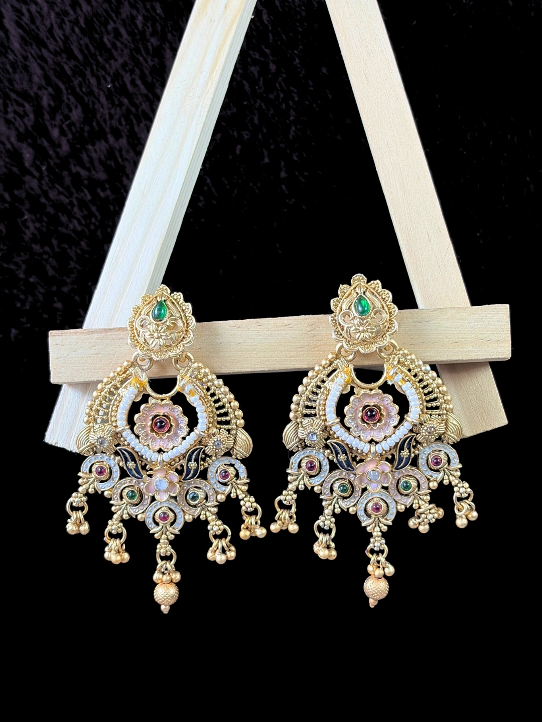 Aashvi Gold-Finish Earrings