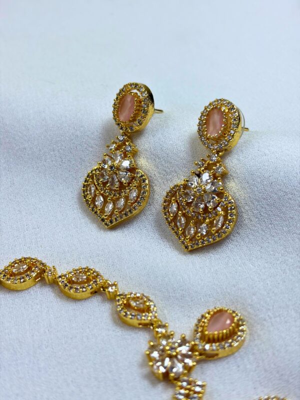 Aashiqui Pink Drop Necklace Set
