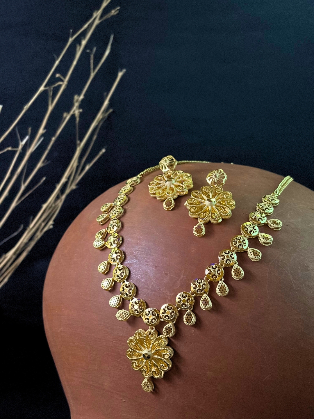 Gunjan One Gram Short Necklace Set