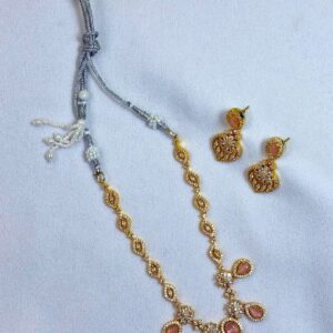 Aashiqui Pink Drop Necklace Set
