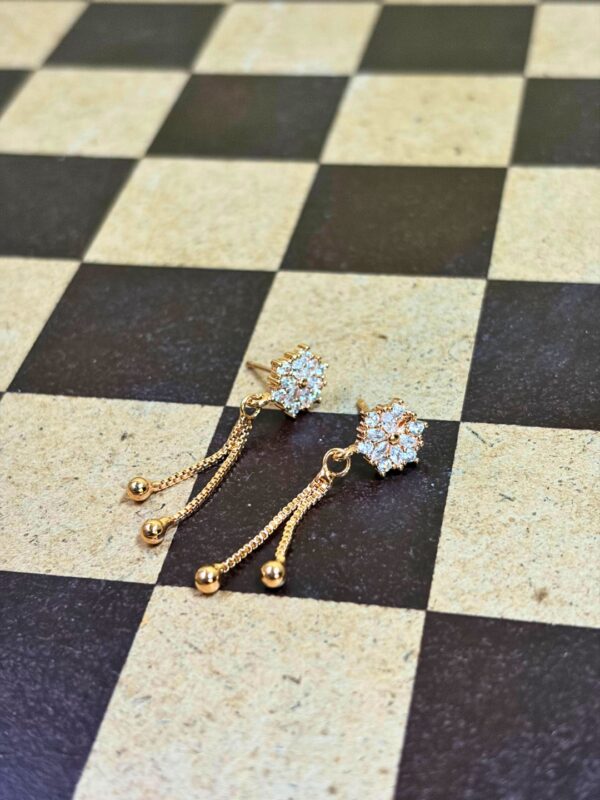 Radiant Bloom Tassel Drop Earrings