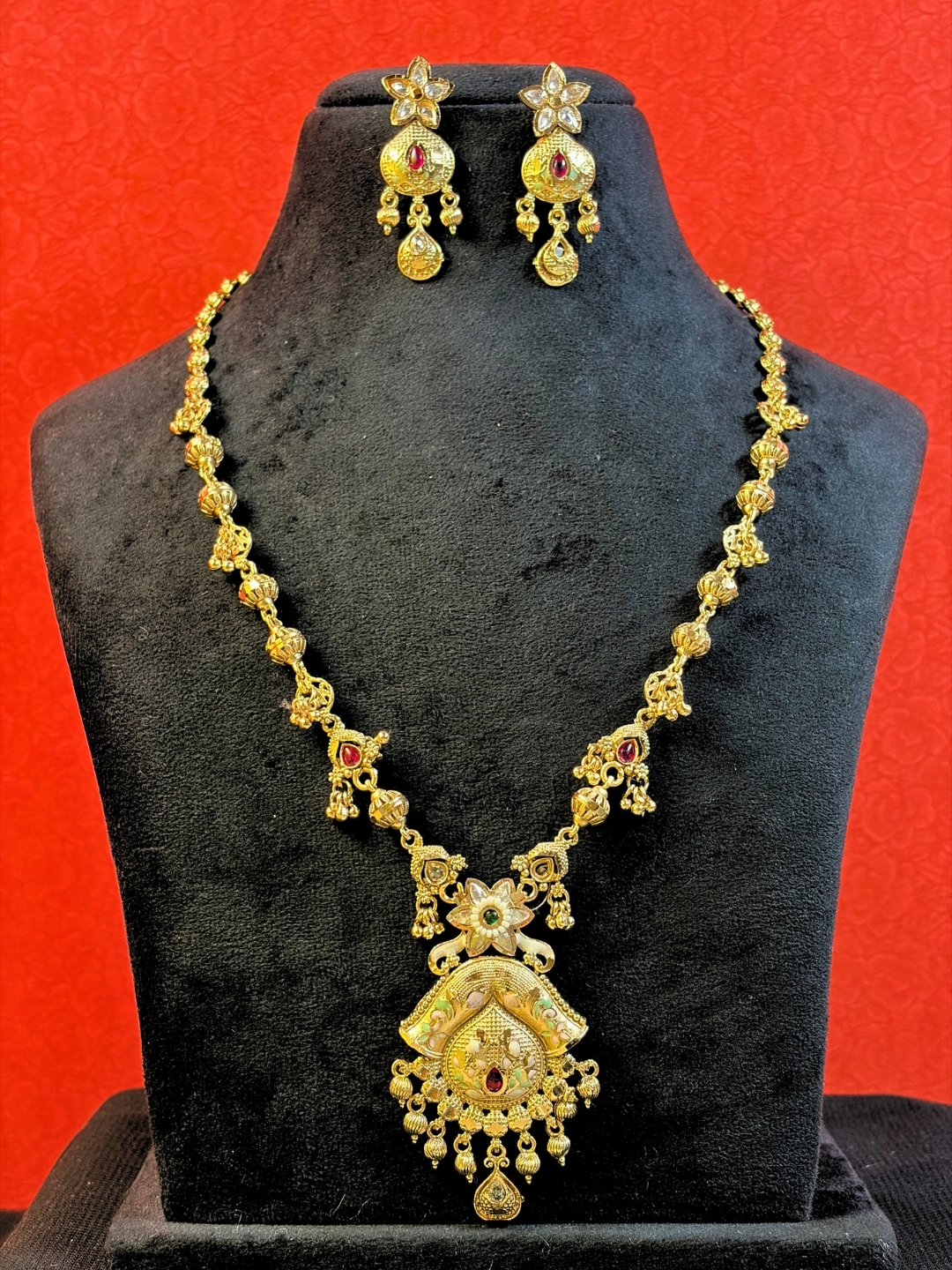 Kashish Antique Long Pendant Necklace Set