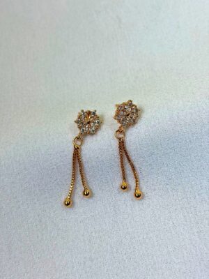 Radiant Bloom Tassel Drop Earrings