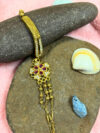 Varnika Micro Gold Ruby Stone Chain Bracelet