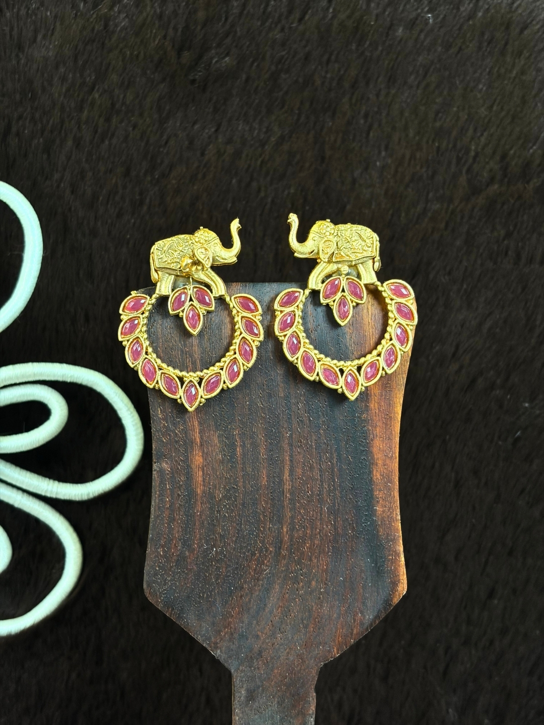 Elephanta Gold-Finish Earrings