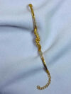 Zivara Micro Gold Crystal Floral Link Bracelet