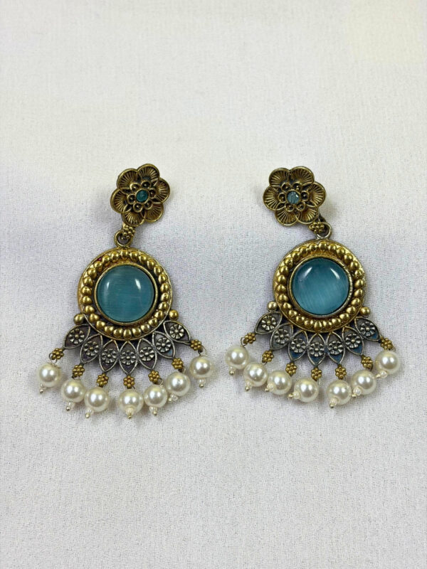 Chandbali Pearl Earrings