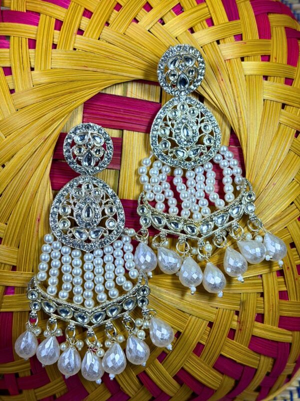 Yamuna Pearl Drop Chandbali Earrings