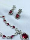 Chandni Ruby Drop Necklace Set