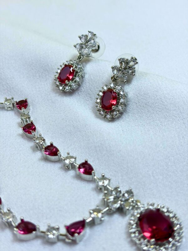 Chandni Ruby Drop Necklace Set
