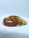 Laalima Traditional Red Stone Bangles