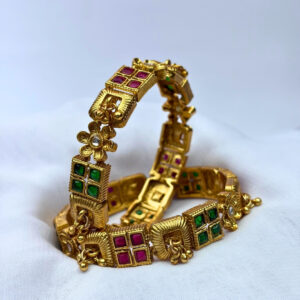 Meher Antique Stone Charm Kada