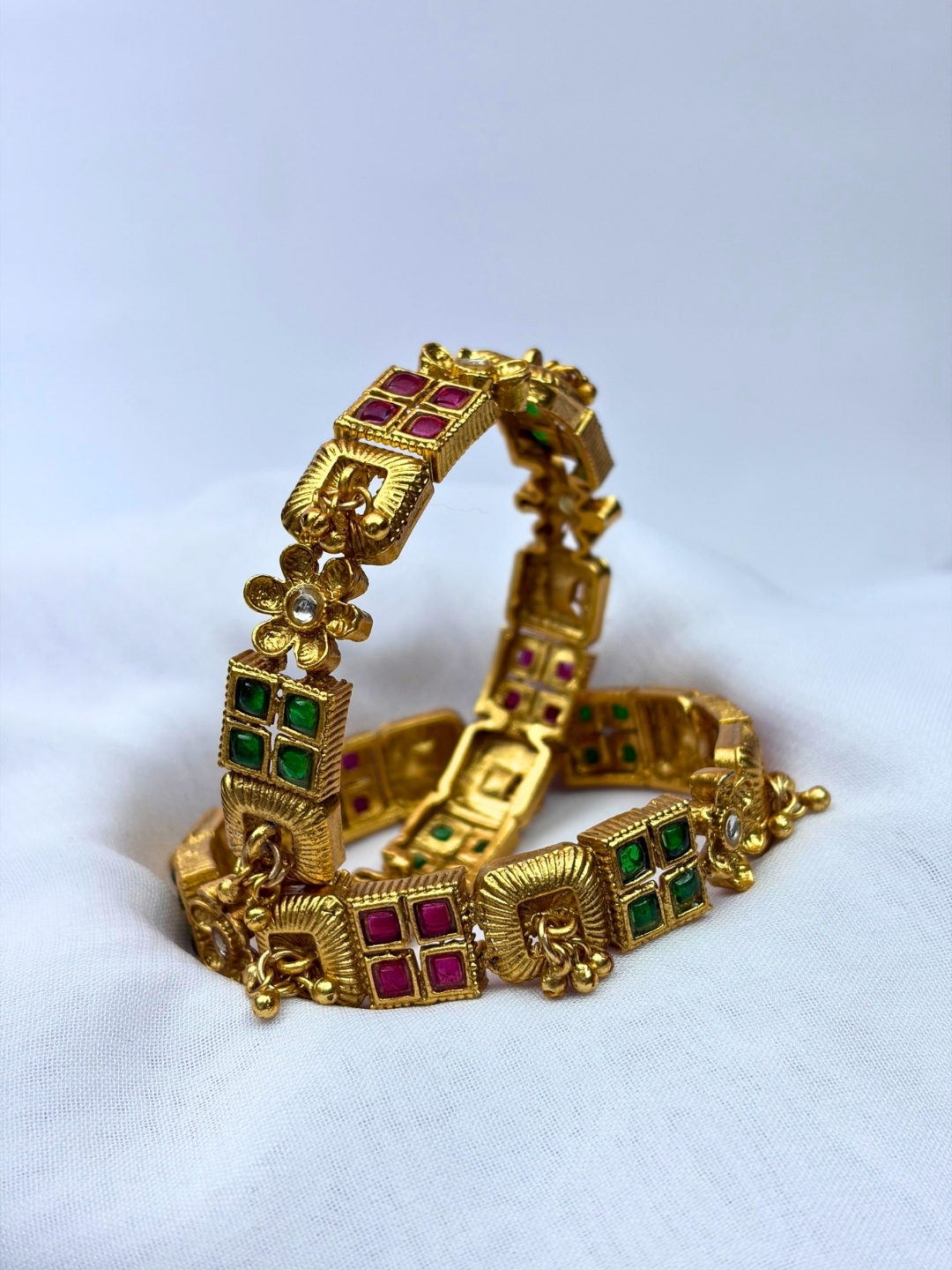 Meher Antique Stone Charm Kada