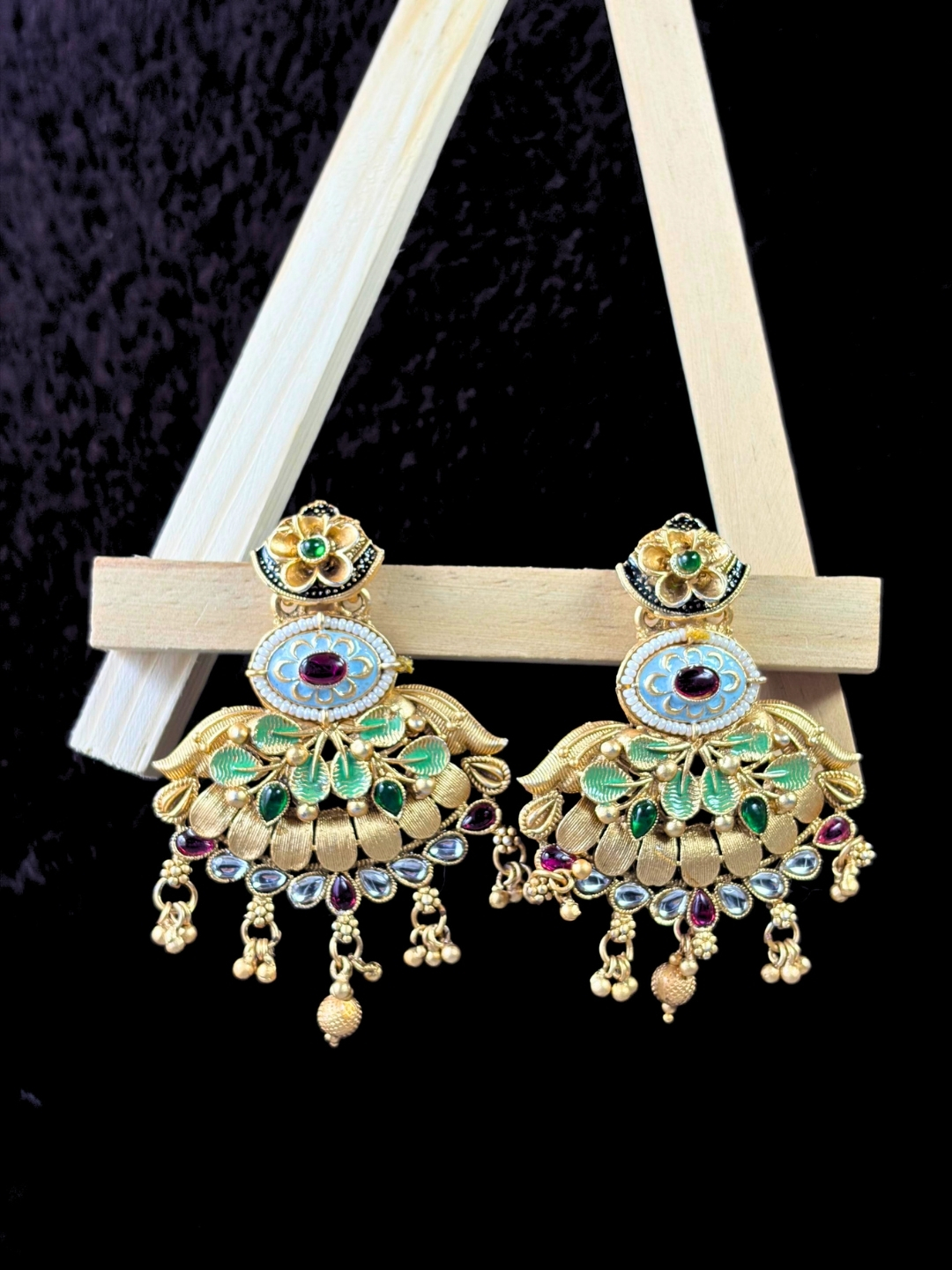 Lavanya Gold-Finish Earrings