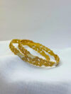 Avani Micro Gold Textured Wave Pattern Kada
