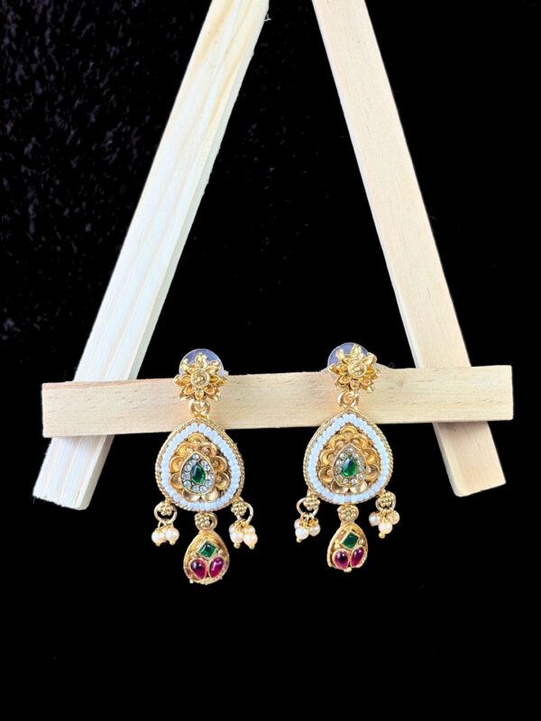 Navya Gold-Finish Earrings