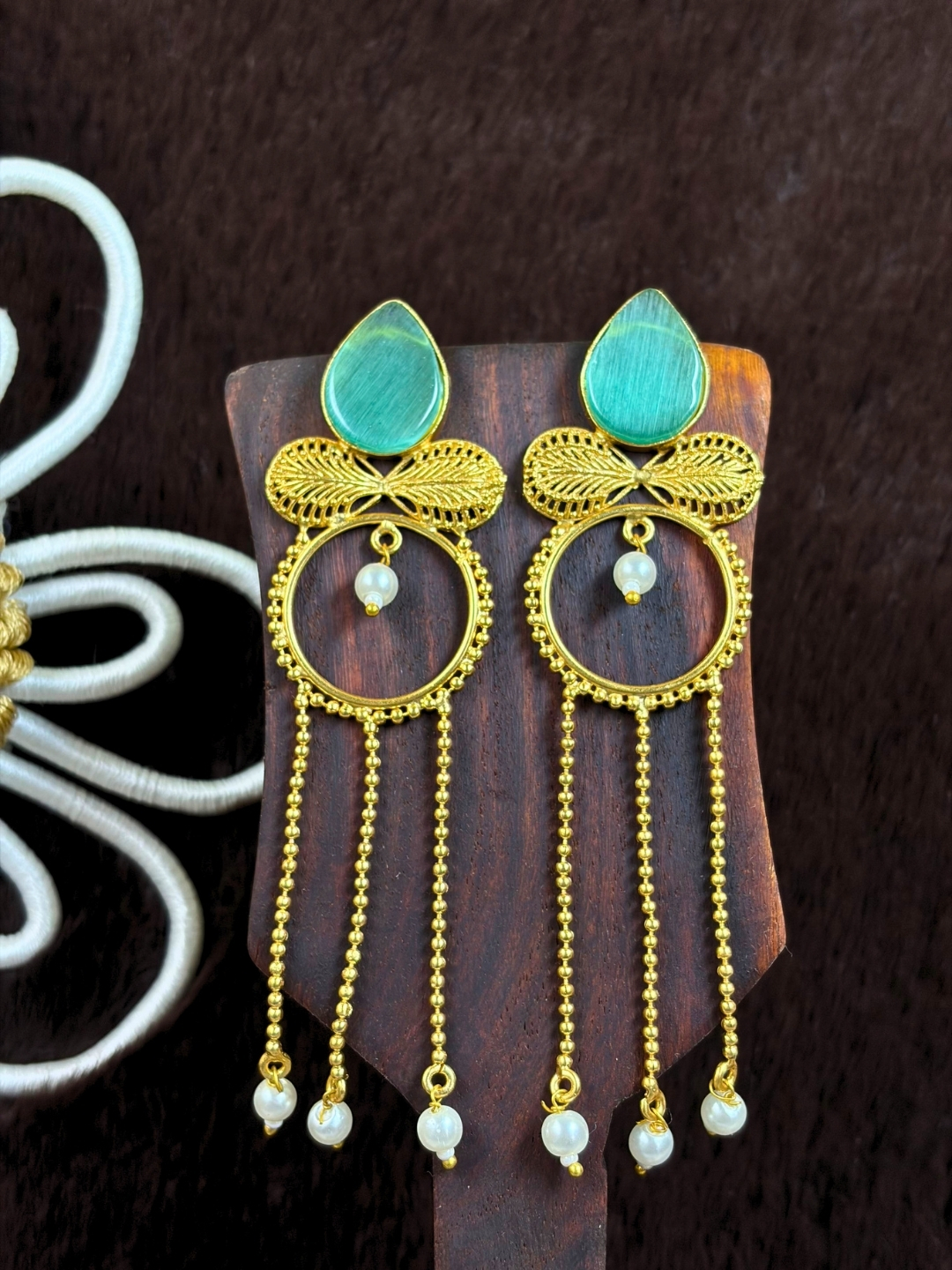 Nirvi Gold-Finish Earrings