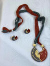 Dual Harmony Terracotta Necklace Set | Handmade Clay Jewellery | Matee