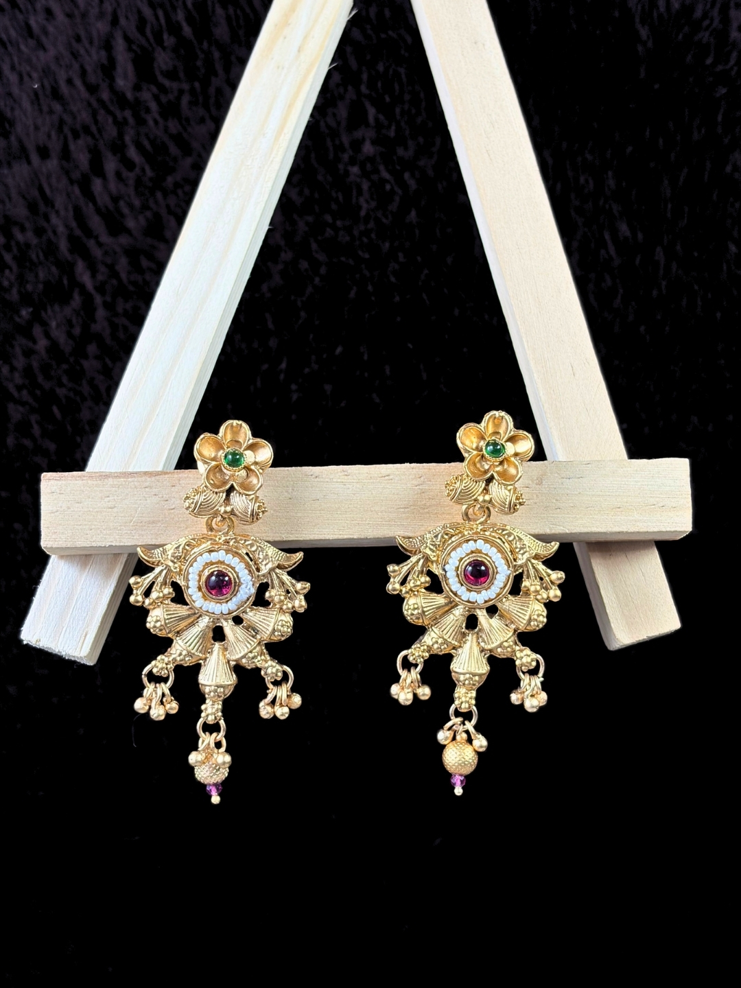 Pravya Gold-Finish Earrings