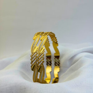 Tanirika Micro Gold Leaf Pattern Kada